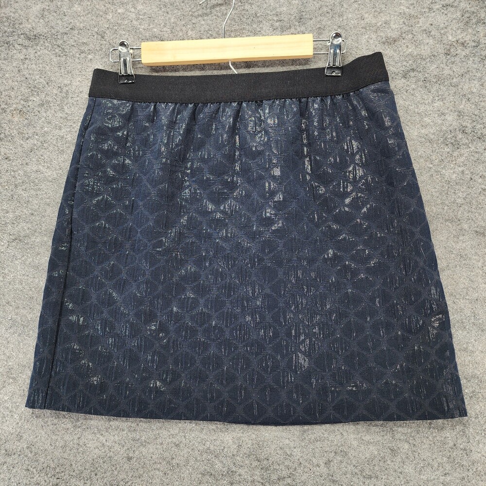 Ann Taylor LOFT Skirt Womens 8 Petite Black Shimmer Scales